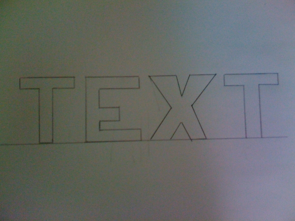 Creation of TEXT: Step 1